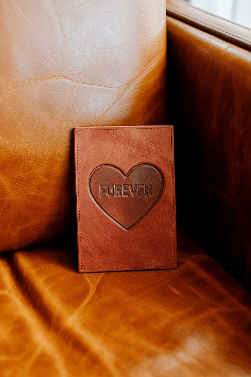 Leather Valentine Card - 25 Valentine's Day Card Ideas for Husband