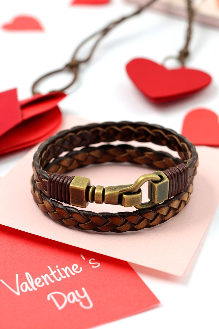 Leather Wrap Bracelet - 25 Valentine's Day Bracelet Ideas