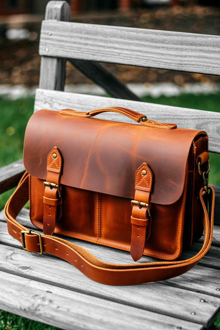 Leather messenger bag - 25 Romantic Gifts for Husband on Valentine's Day