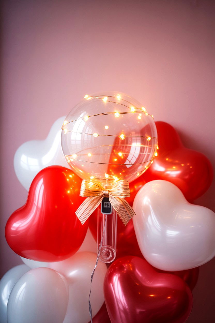 Led bobo balloon valentine - 25 Valentine's Day Clear Balloon Ideas