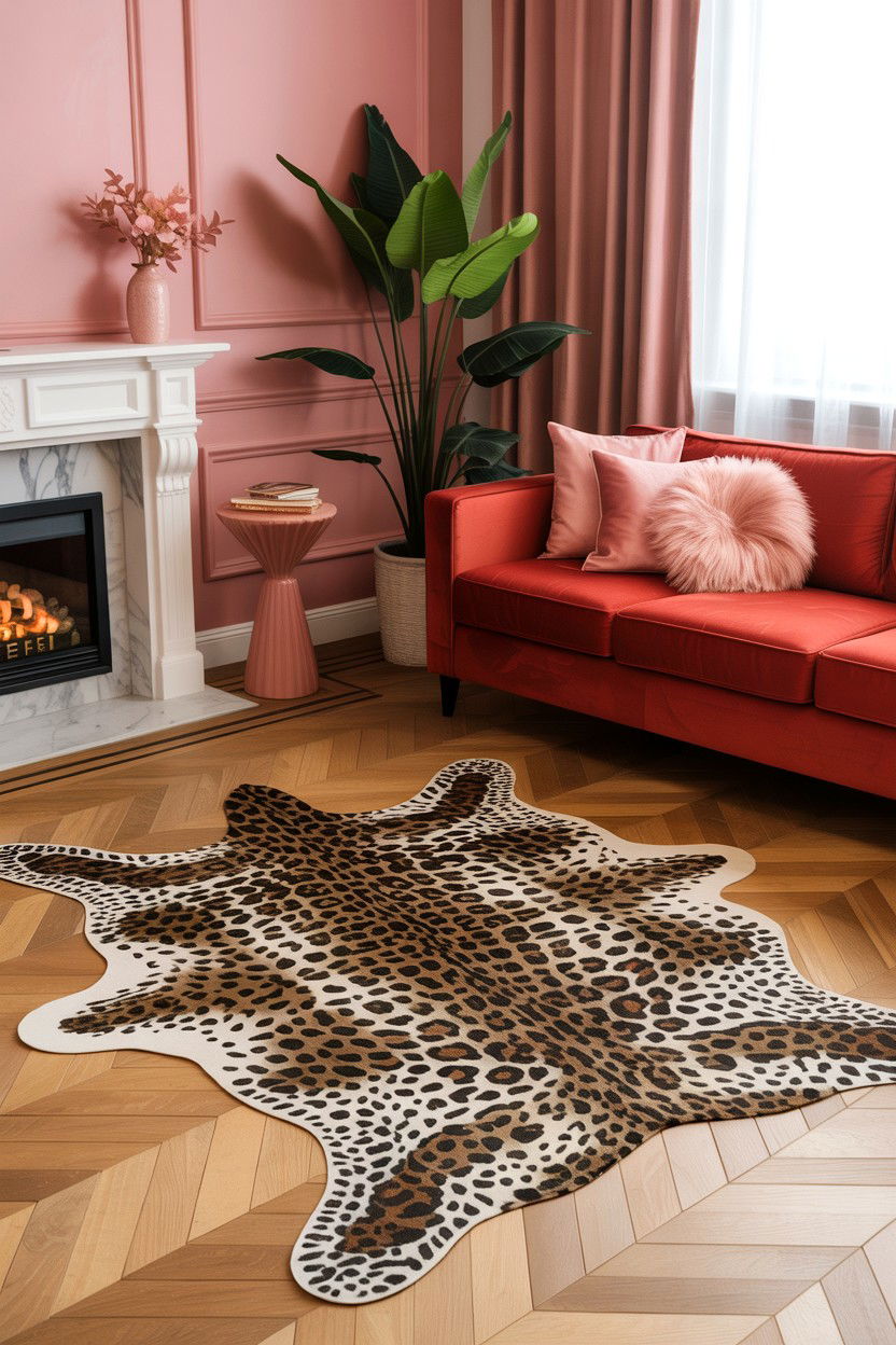 Leopard Print Rug - 25 Maximalist Valentine's Day Ideas