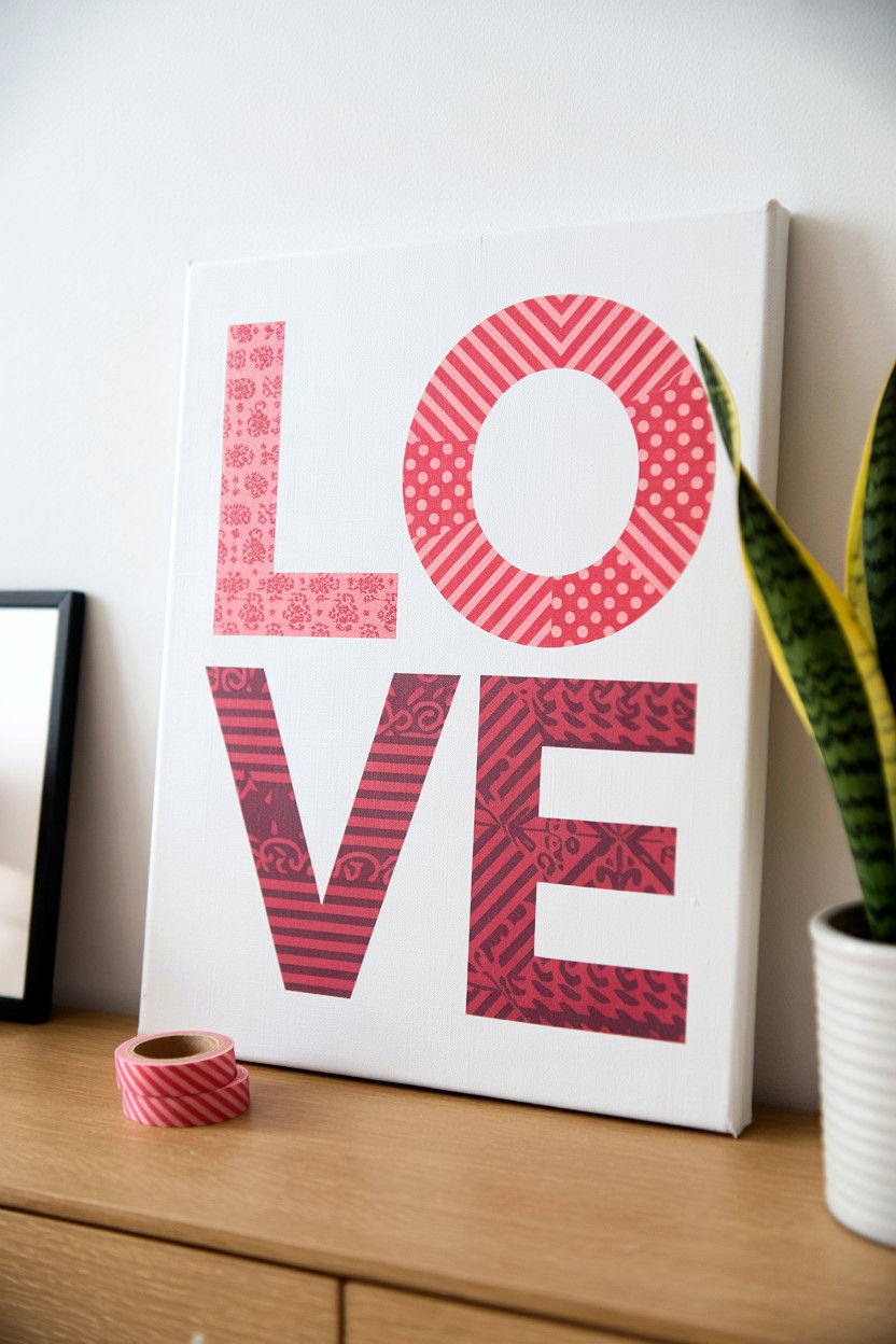 Lettering Art - 25 Valentine's Day Washi Tape Ideas
