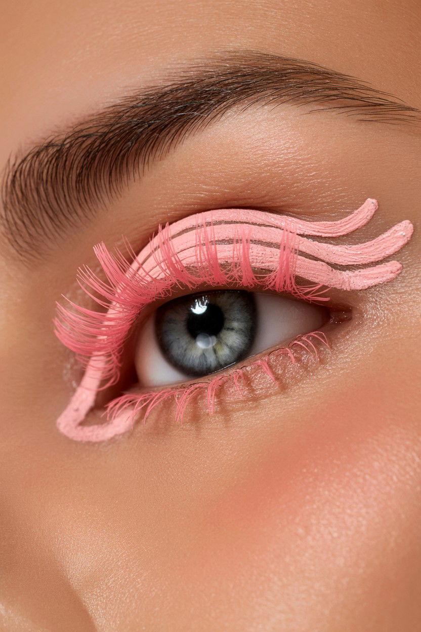 Light Pink Mascara - 25 Pink Valentine's Day Makeup Looks