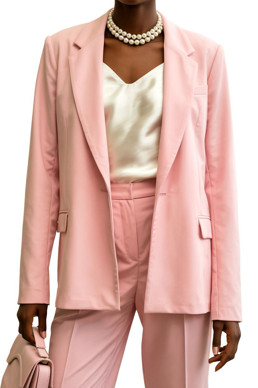 Light Pink Power Suit - 25 Valentine's Day Old Money Outfits