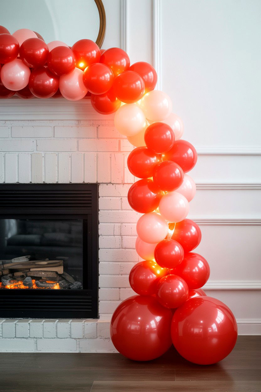 Light Up Balloon Garland - 25 Valentine's Day LED Balloon Ideas