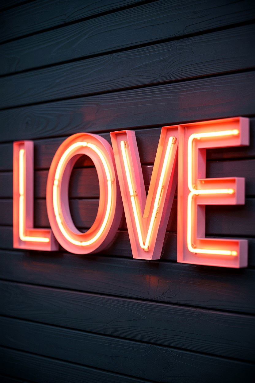 Lighted Valentine Sign - 25 Valentine's Day Porch Sign Ideas