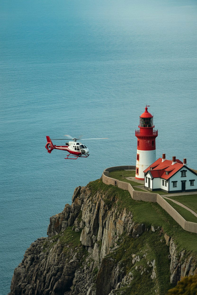 Lighthouse Coastal Flight - 25 Valentine's Day Helicopter Tour Ideas