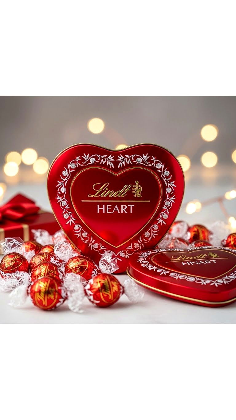 Lindt heart tin - 25 valentine's day heart candy