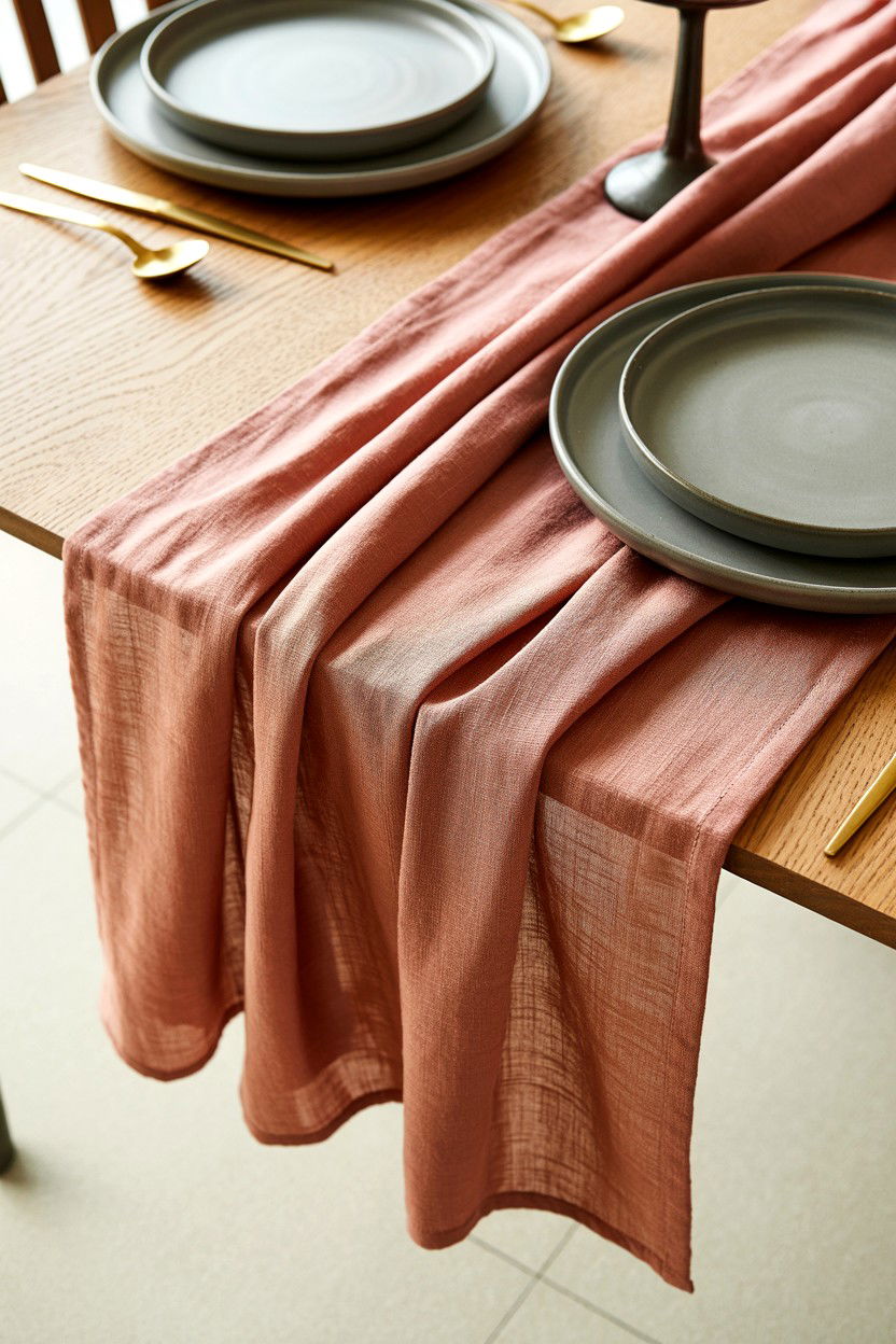 Linen Table Runner - 25 Modern Valentine's Day Decor Ideas