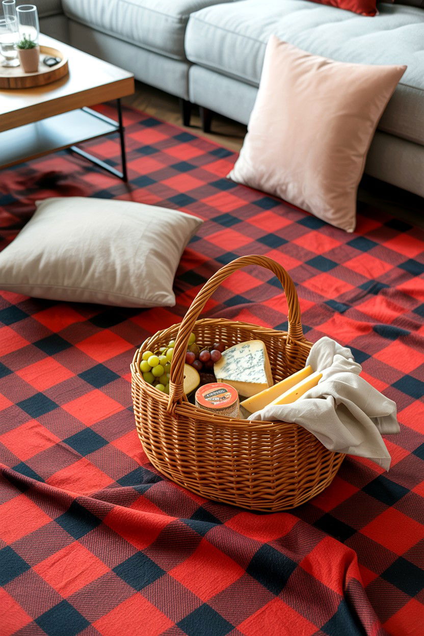 Living Room Picnic - 25 Valentine's Day Ideas for Introverts