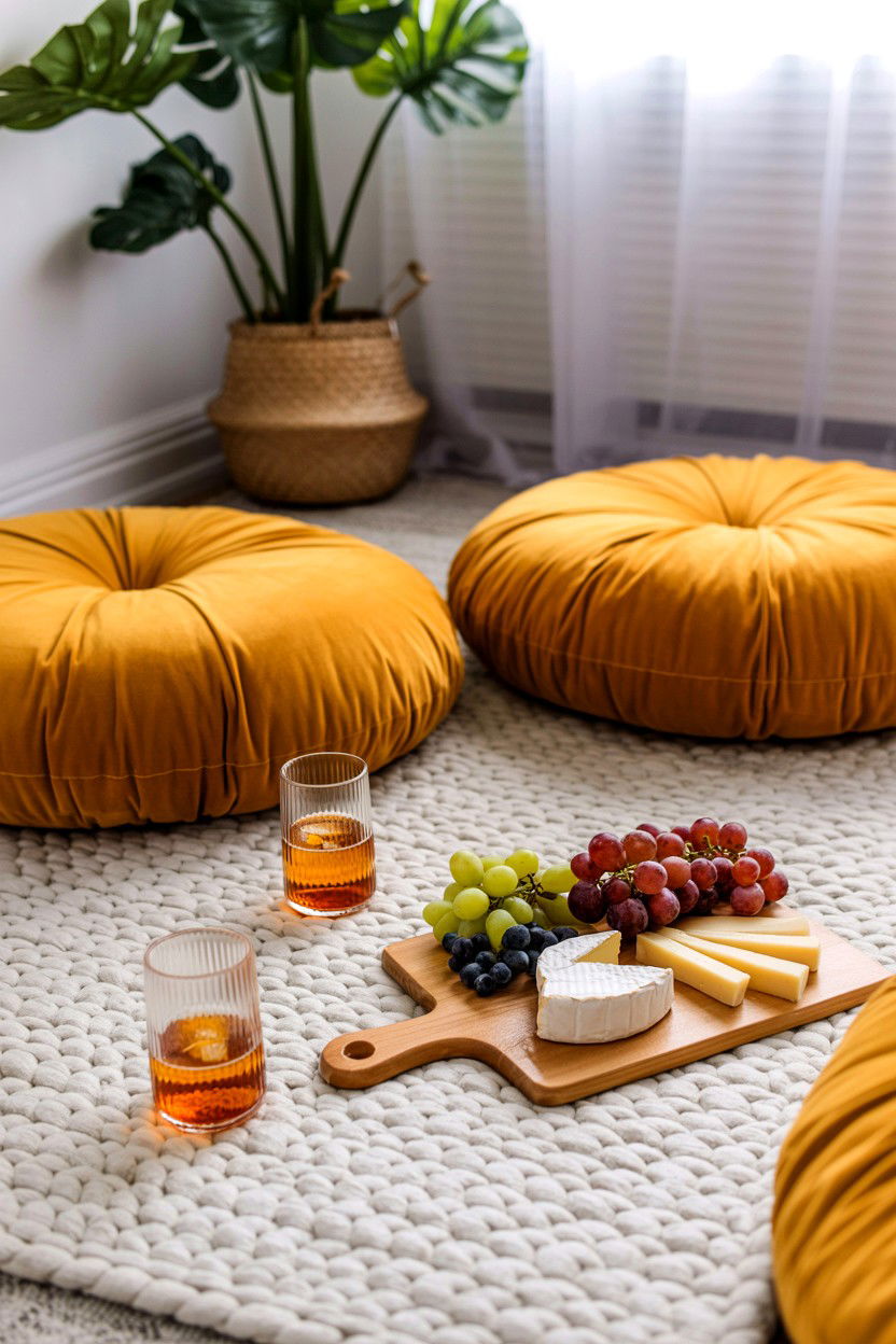 Living room picnic - 25 Valentine's Day Surprise Ideas for Husband