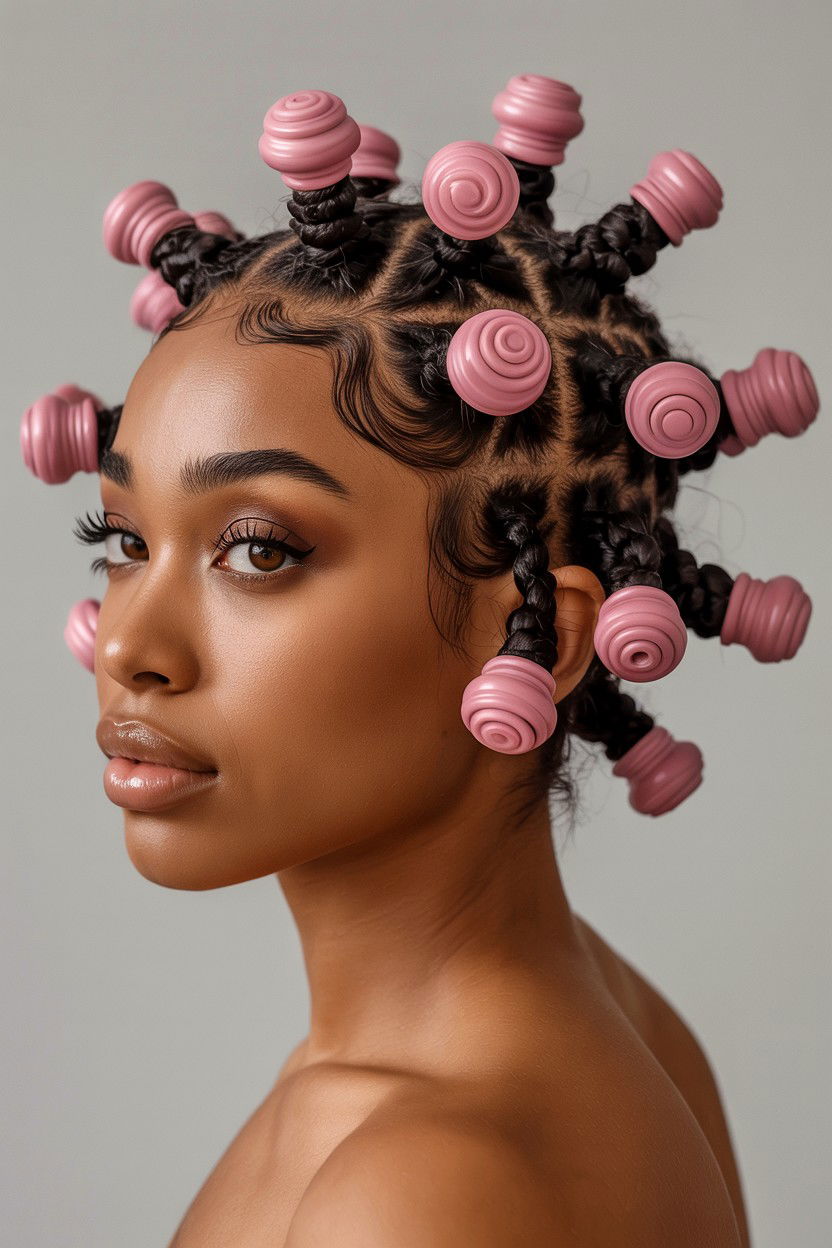 Loc Bantu Knots - 25 Valentine's Day Loc Hairstyle Ideas