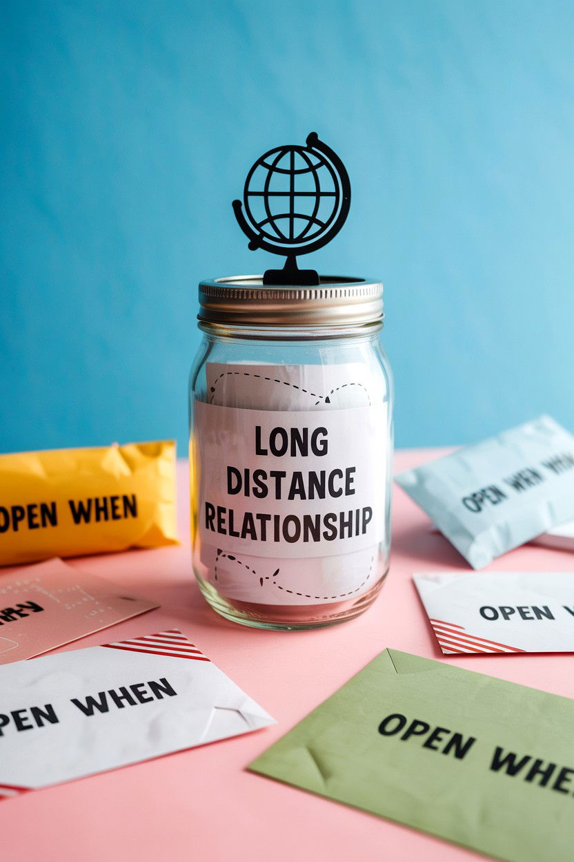 Long Distance Relationship Jar - 25 Valentine's Day Wish Jar Ideas