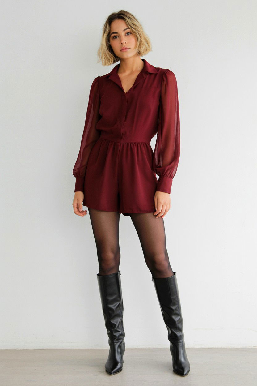 Long Sleeve Romper - 25 Valentine's Day Romper Ideas