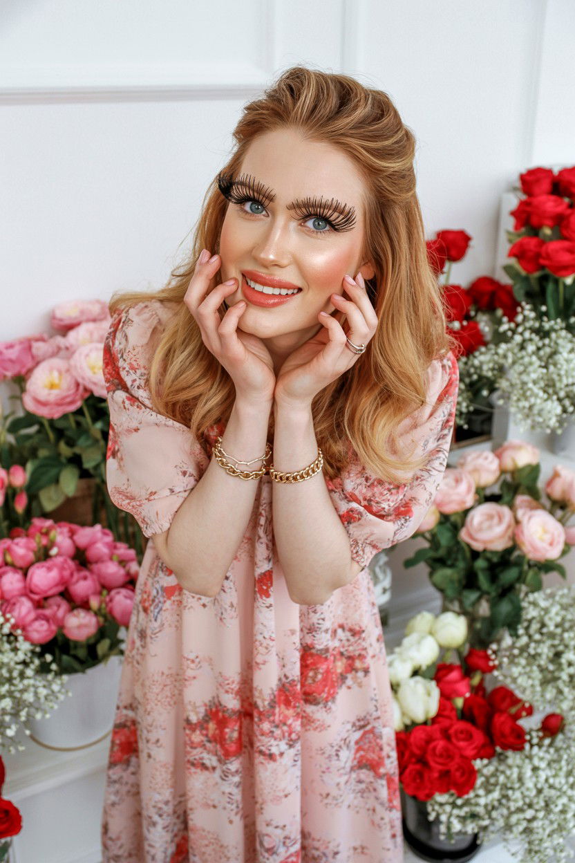 Long lashes - 25 Glamorous Valentine's Day Makeup