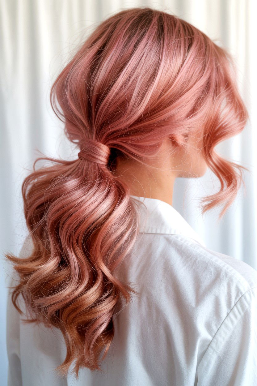 Loose Bubble Ponytail Romantic Waves - 25 Valentine's Day Bubble Ponytail Ideas