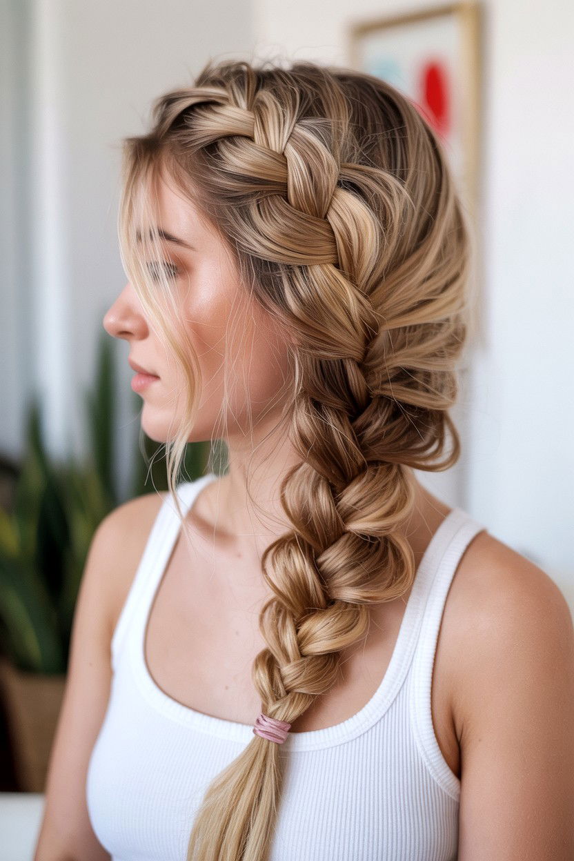 Loose Romantic Braid - 25 Valentine's Day Crown Braid Ideas