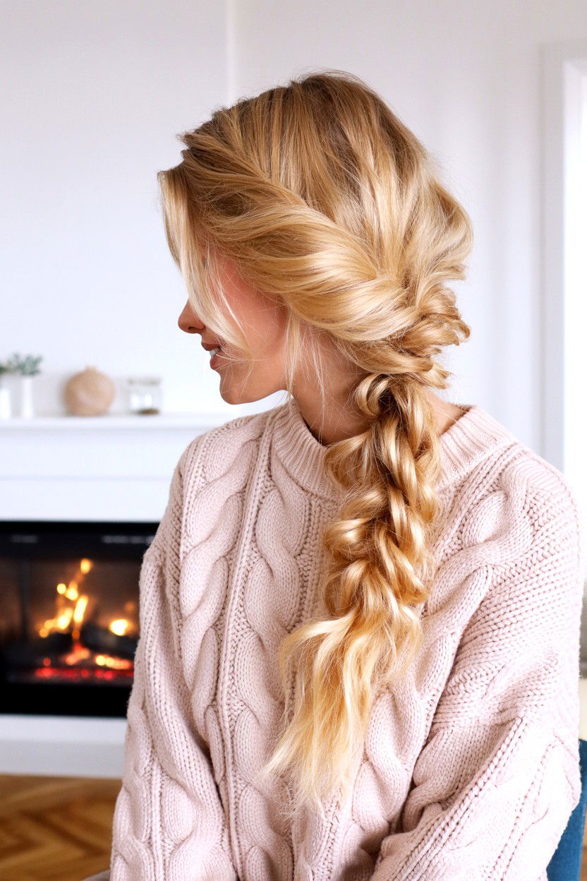Loose Side Braid - 25 Elegant Valentine's Day Hairstyles