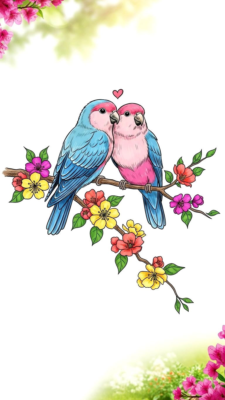 Love Bird Sketch - 25 valentine's day drawings