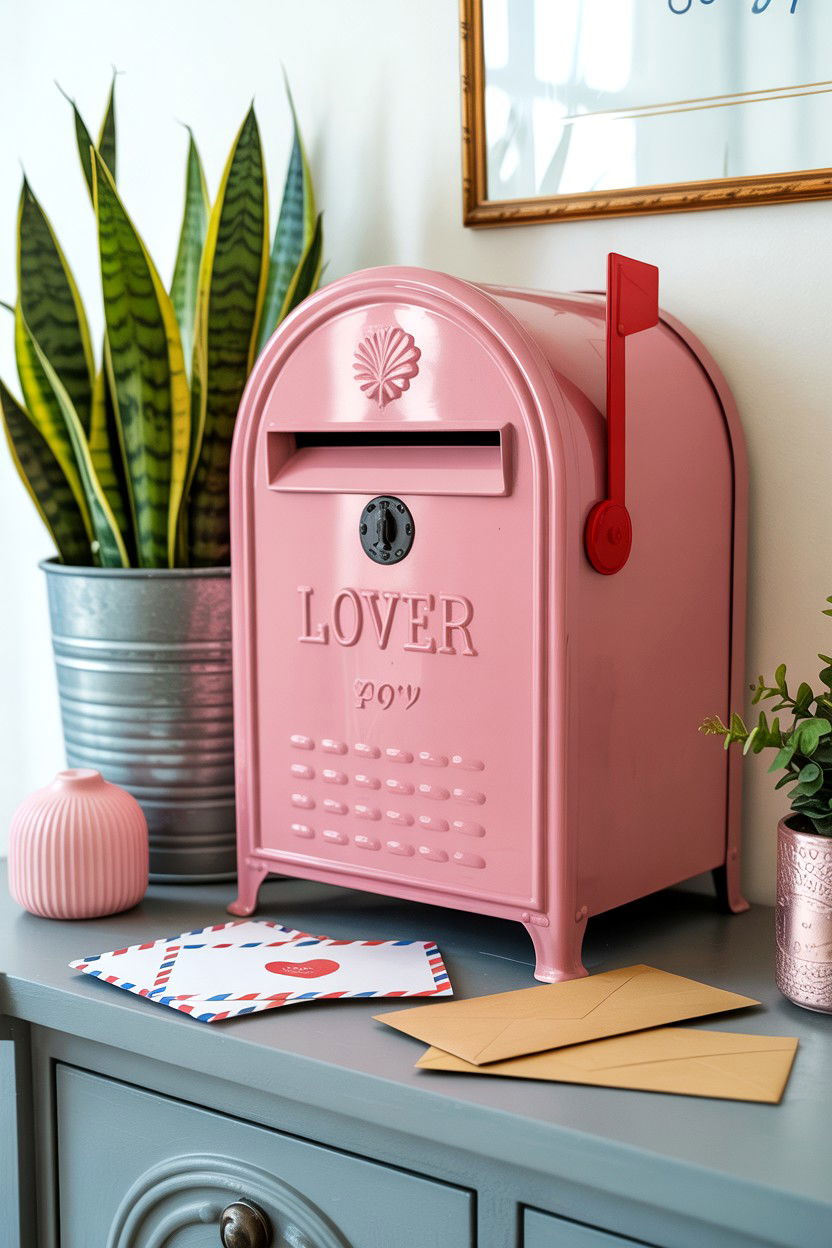 Love Letter Display - 25 Valentine's Day Entry Way Decor Ideas