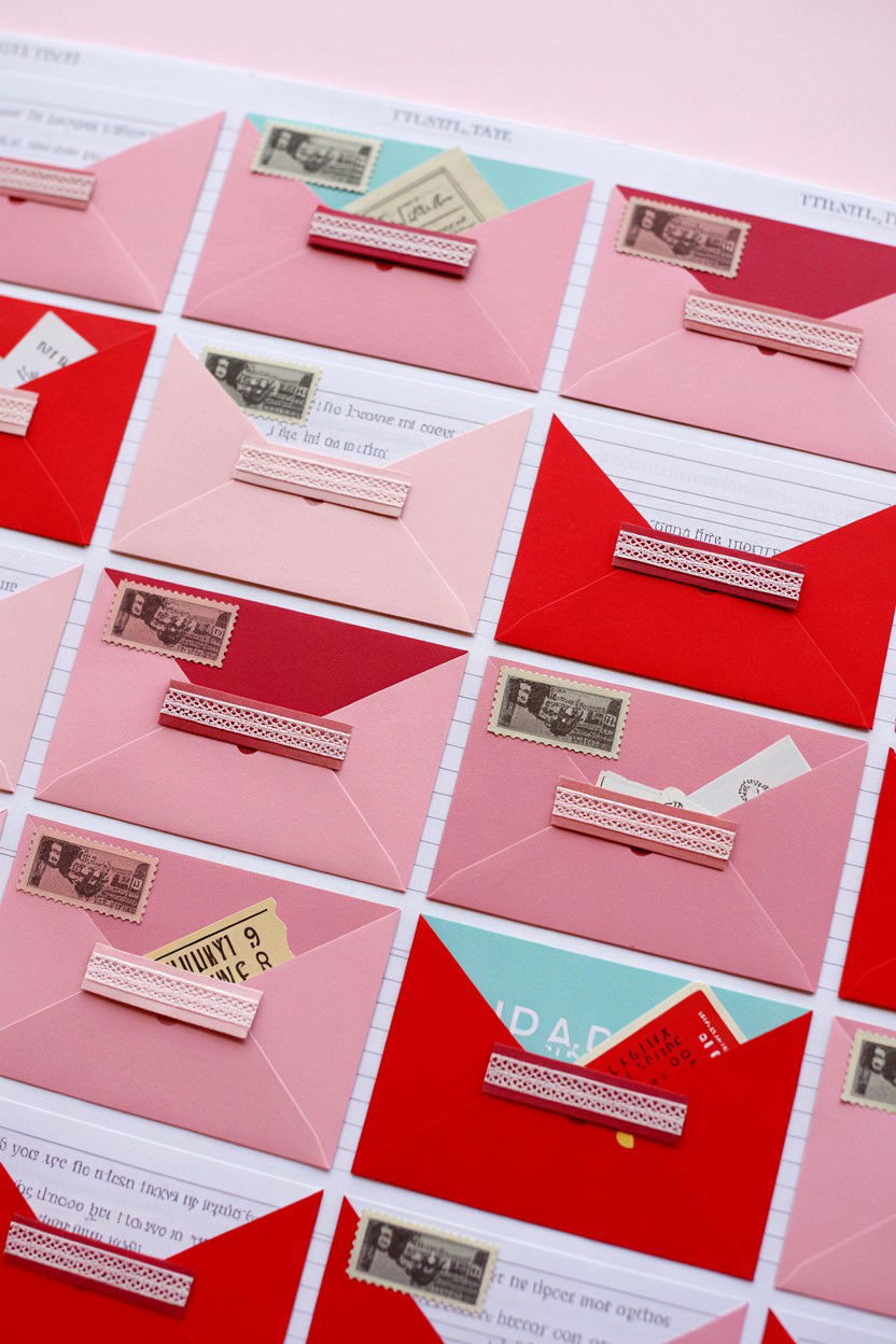 Love Letter Envelope Spread - 25 Valentine's Day Planner Ideas