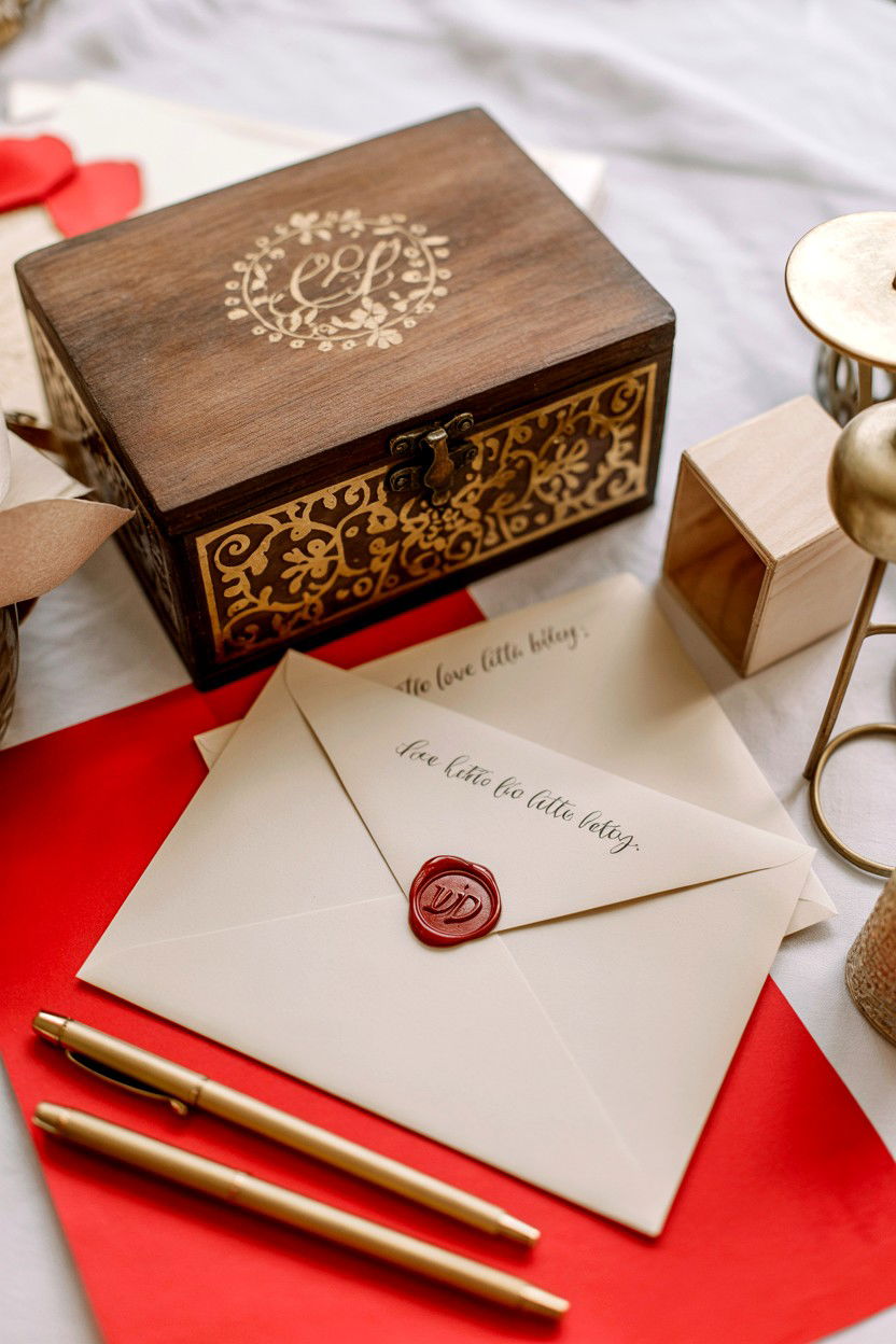 Love Letter Guest Book - 25 Valentine's Day Wedding Decor Ideas