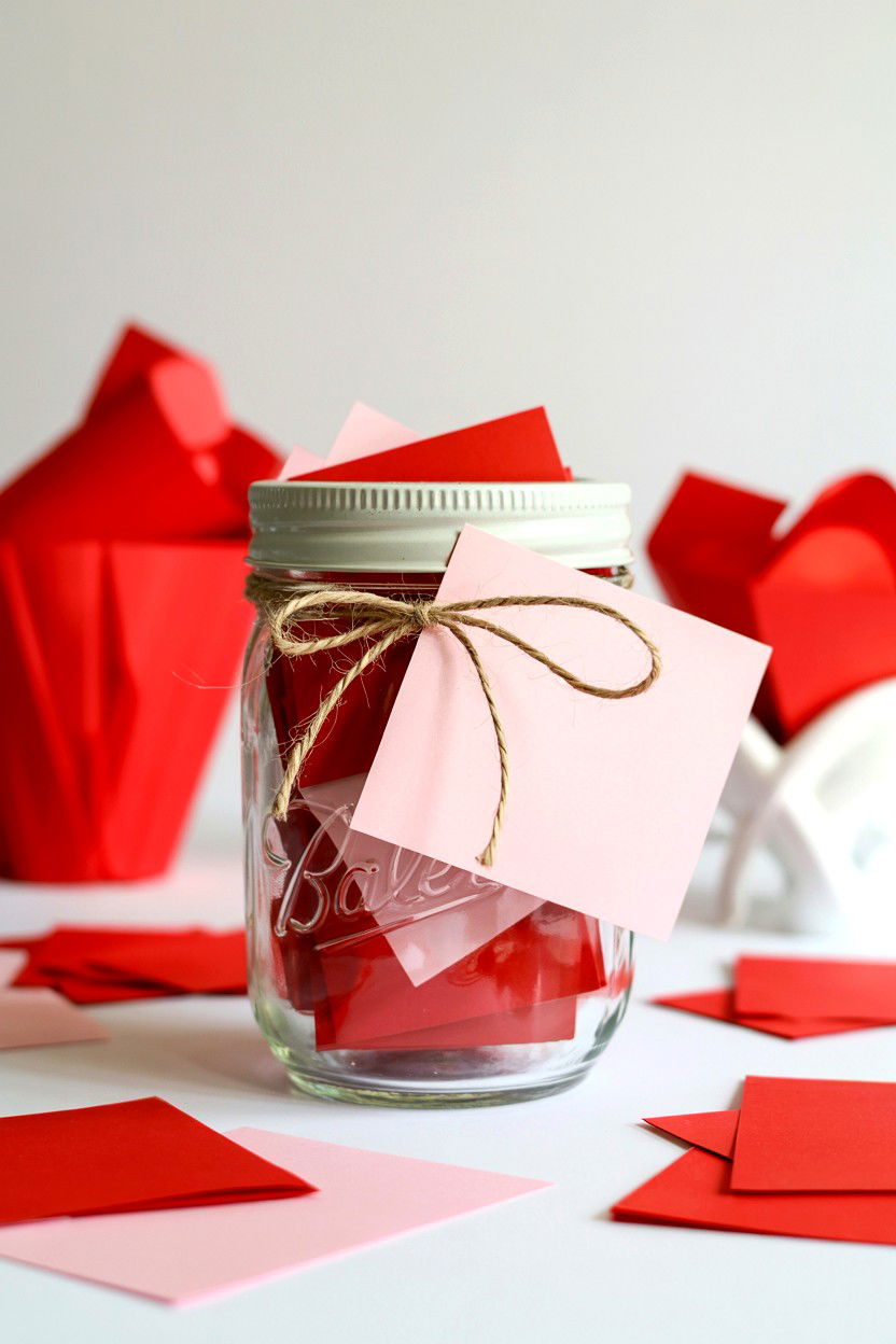 Love Letter Jar - 25 Last Minute Valentine's Day Ideas