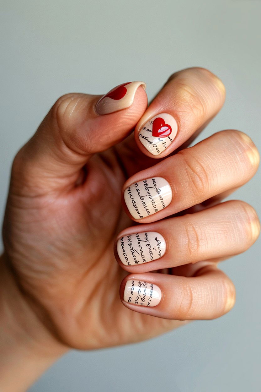 Love Letter Nail Art - 25 Valentine's Day Toe Nail Ideas