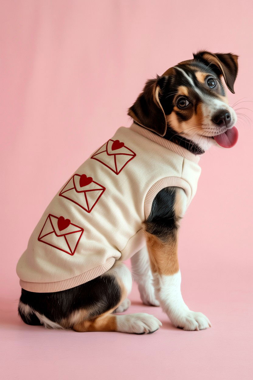 Love Letter Pet Pullover - 25 Valentine's Day Pet Sweater Ideas