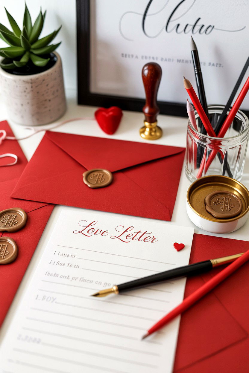 Love Letter Station - 25 Valentine's Day House Party Ideas