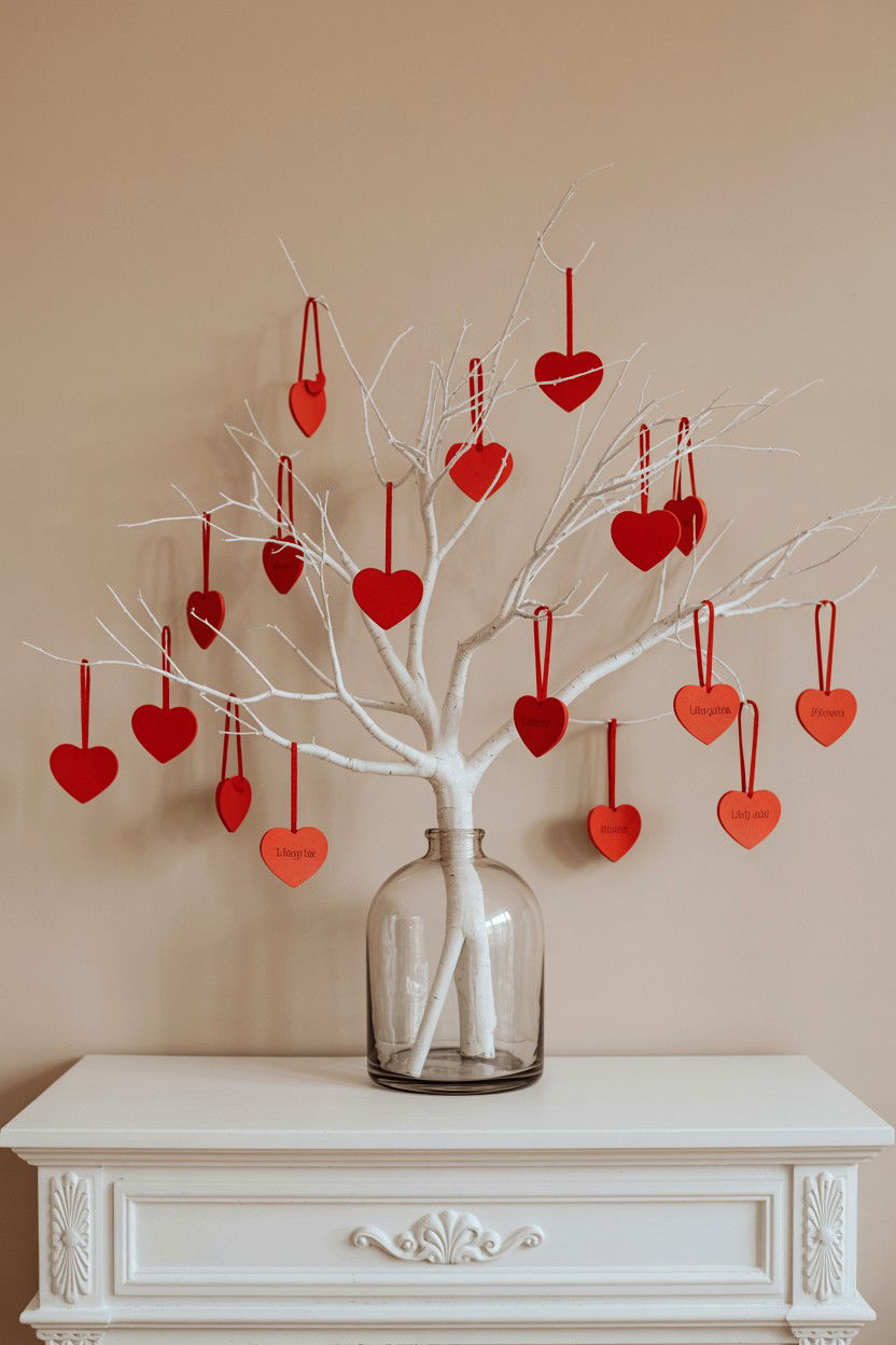 Love Letter Tree - 25 Valentine's Day Home Surprise Ideas