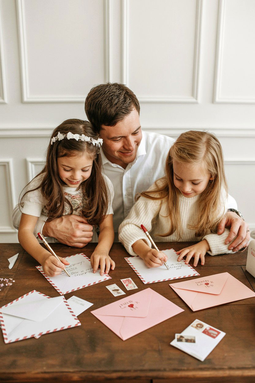 Love Letter Writing - 25 Valentine's Day Family Photo Ideas