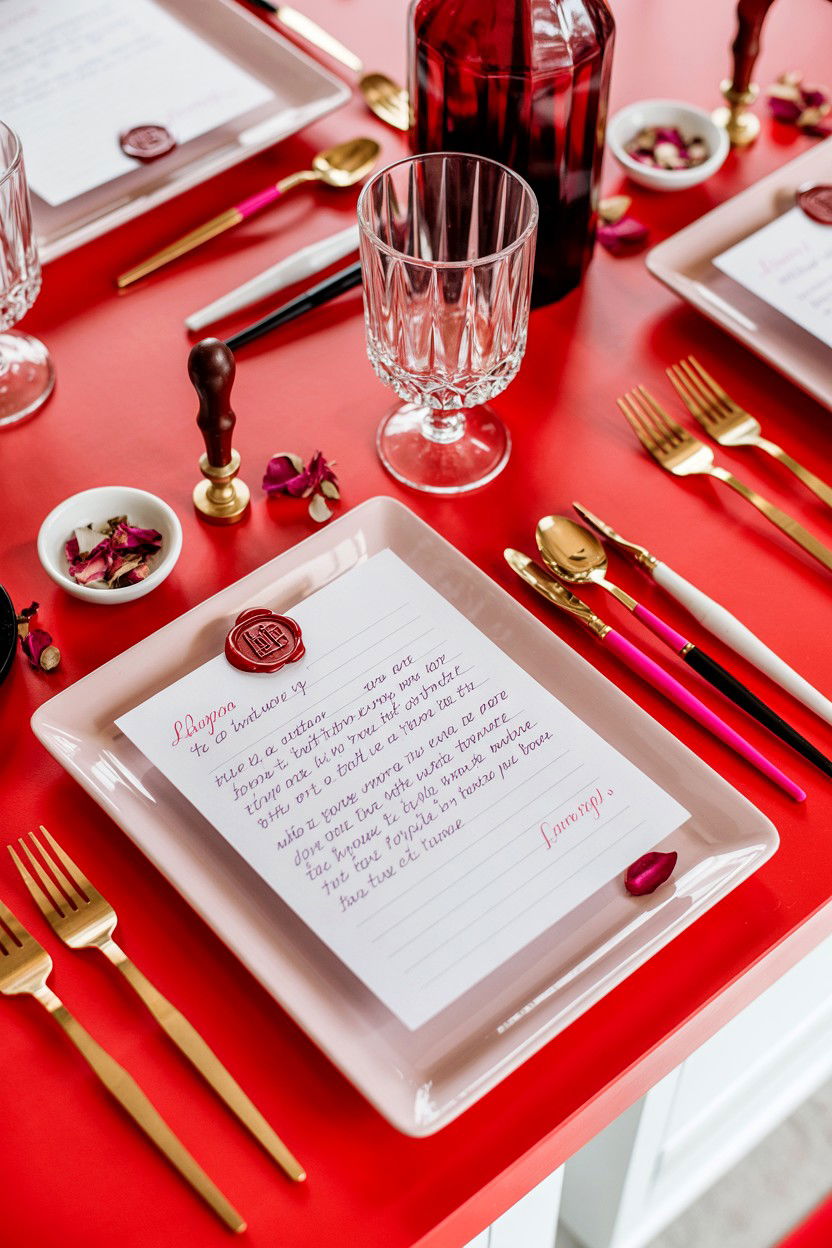 Love Letter Writing Station - 25 Valentine's Day Party Ideas