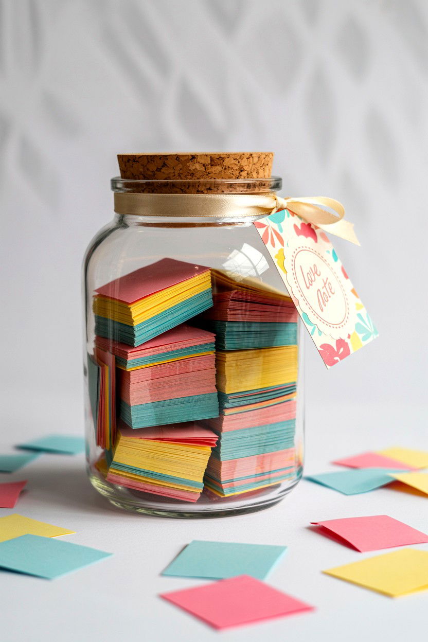 Love Note Jar - 25 Long Distance Valentine's Day Gifts for Boyfriend