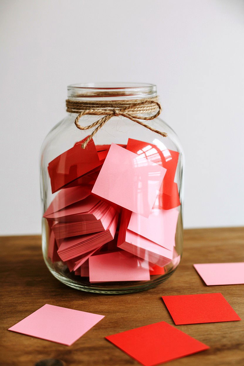 Love Note Jar - 25 Valentine's Day Sweet Surprise Ideas