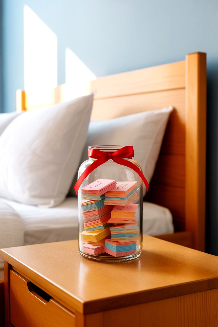 Love Note Jar - 25 Budget Valentine's Day Surprise Ideas