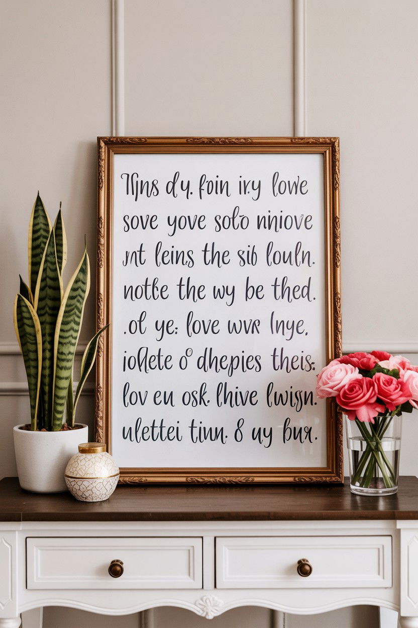 Love Quote Sign - 25 Valentine's Day Entry Way Decor Ideas