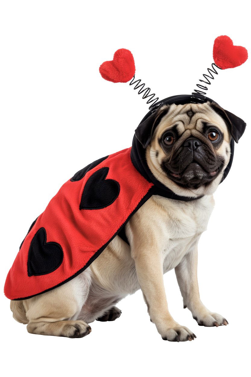 Love bug pet costume - 25 Valentine's Day Pet Costume Ideas