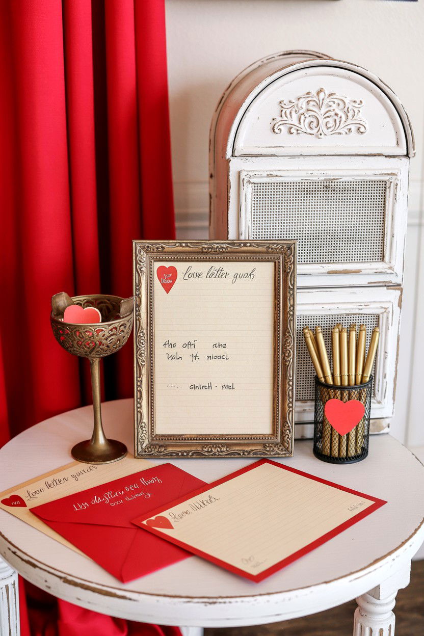 Love letter guest book - 25 Valentine's Day Bridal Shower Ideas