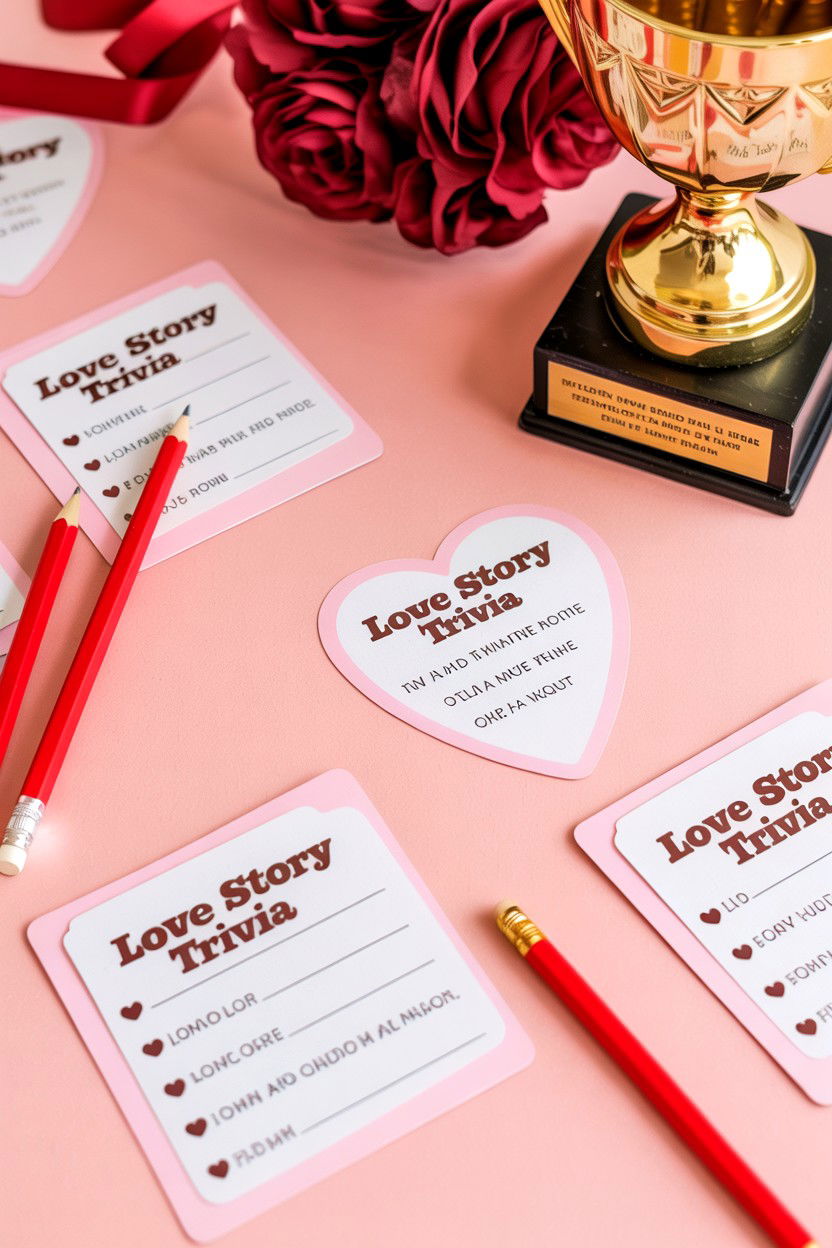 Love story trivia game - 25 Valentine's Day Bridal Shower Ideas
