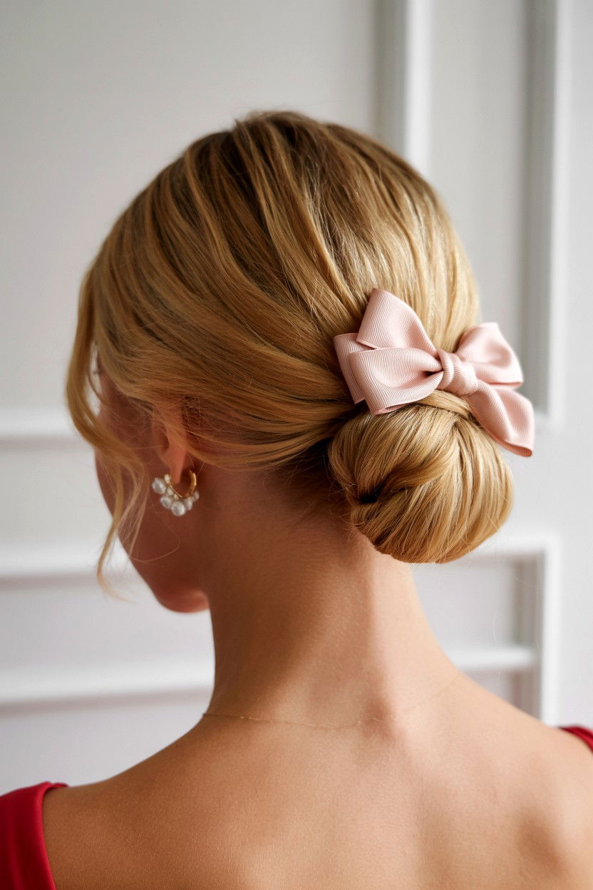 Low Chignon - 25 Valentine's Day Hair Tutorials