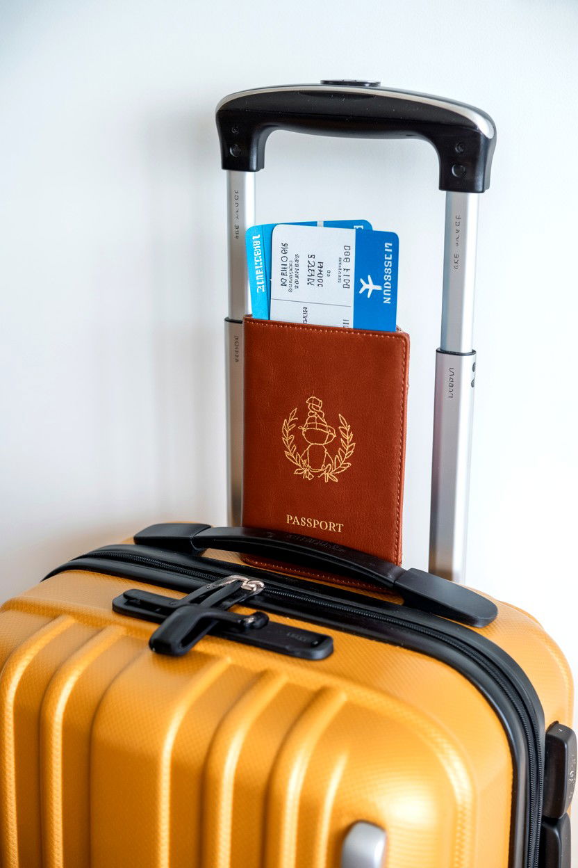 Luggage And Plane Ticket - 25 Long Distance Valentine's Day Photo Ideas