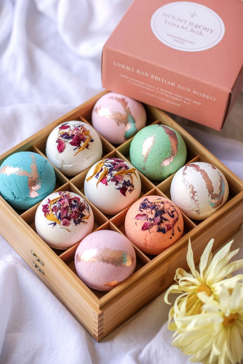 Luxury Bath Bomb Kit - 25 Romantic Gifts for Wife on Valentine's Day
