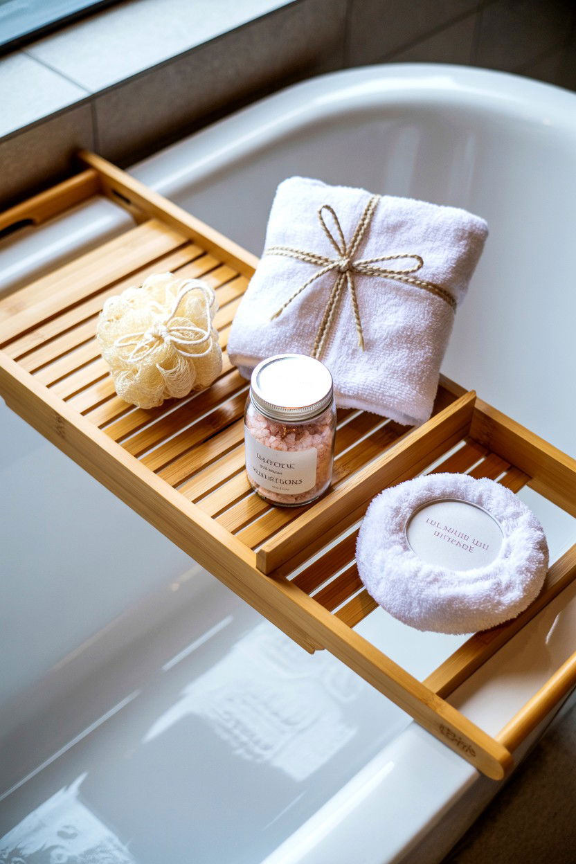 Luxury Bath Gift Basket - 25 Valentine's Day Romantic Gift Basket Ideas