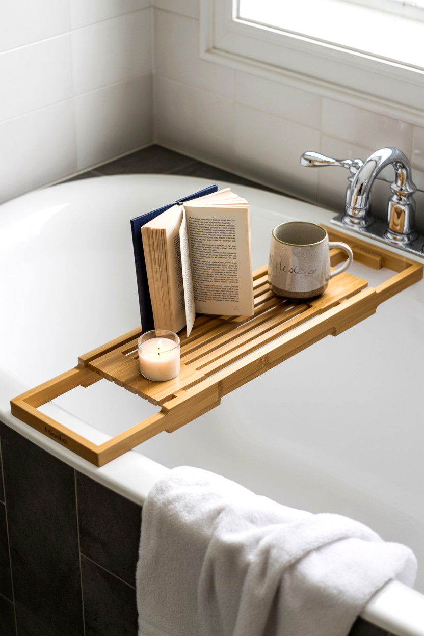 Luxury Bathtub Caddy - 25 Book Lover Valentine's Day Gifts