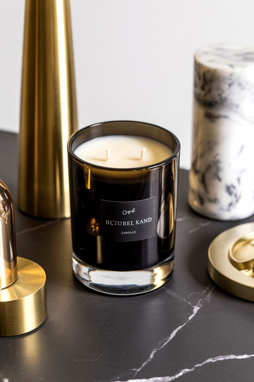 Luxury Black Glass Candle - 25 Valentine's Day Scented Candle Ideas