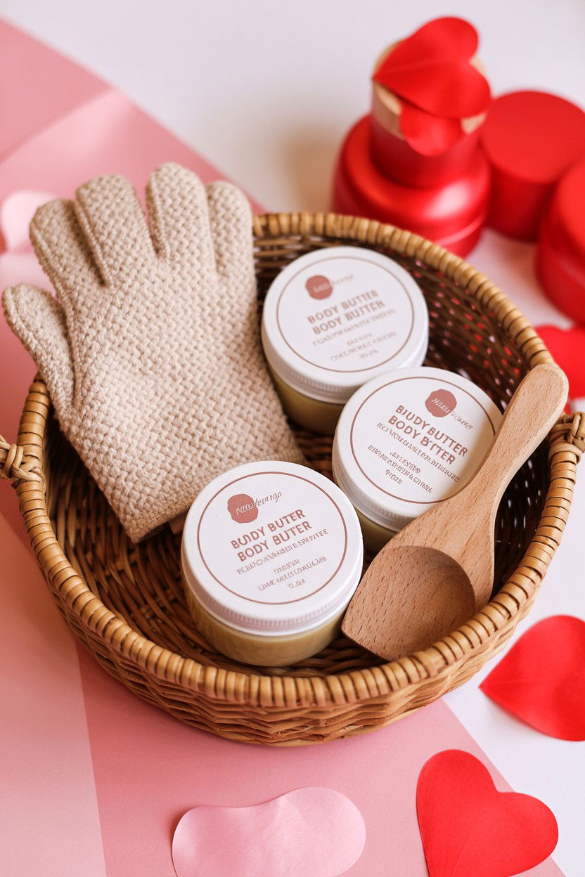 Luxury Body Butter Set - 25 Valentine's Day Self Care Gift Basket Ideas