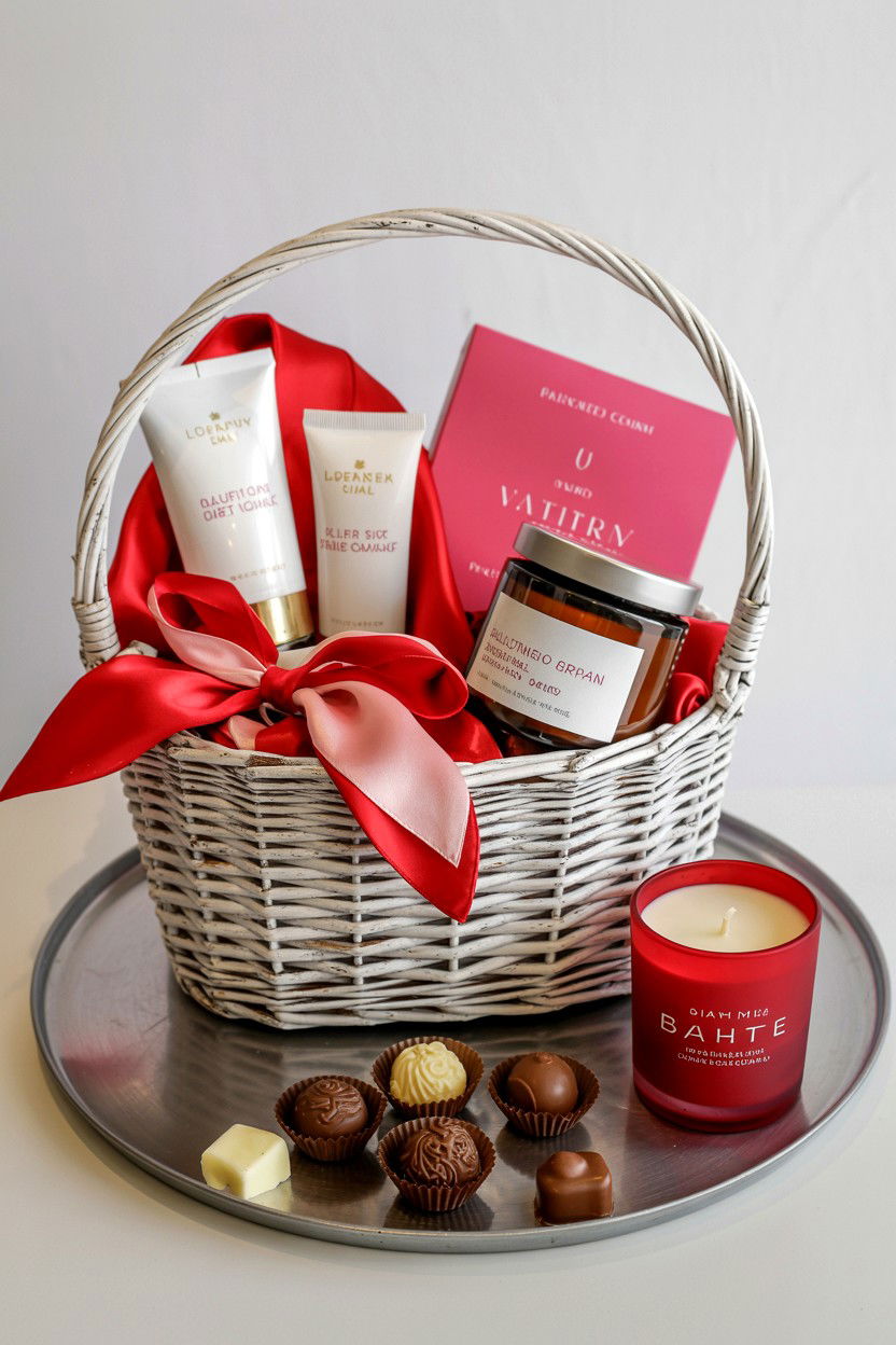 Luxury Valentine Basket - 25 Valentine's Day Boo Basket Ideas