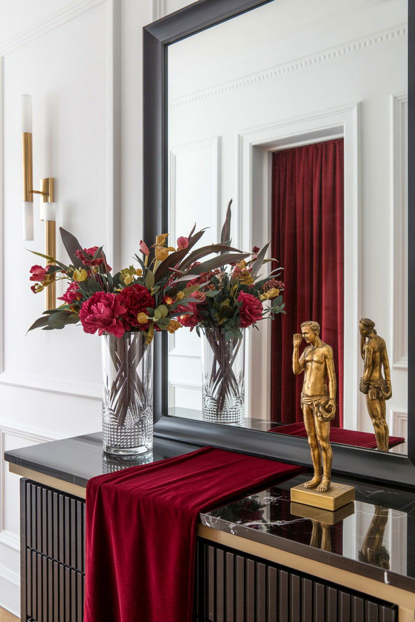 Luxury Valentine Entryway - 25 Valentine's Day Console Table Ideas