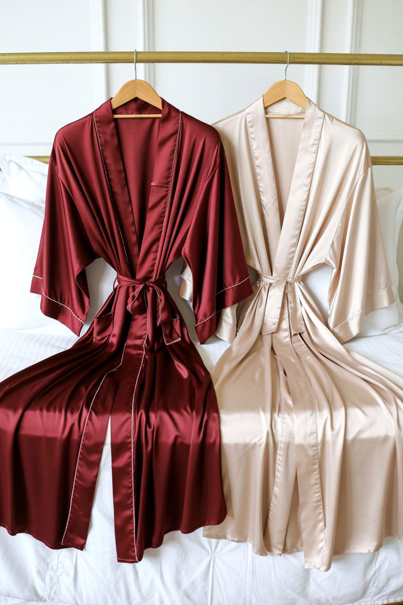 Luxury silk robes - 25 Valentine's Day Morning Surprise Ideas